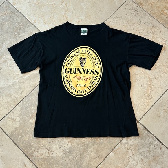 Emerald Sports Other - Guinness Extra Stout Shirt Mens M Black‎ Irish Graphic Tee Emerald Sports Cotton